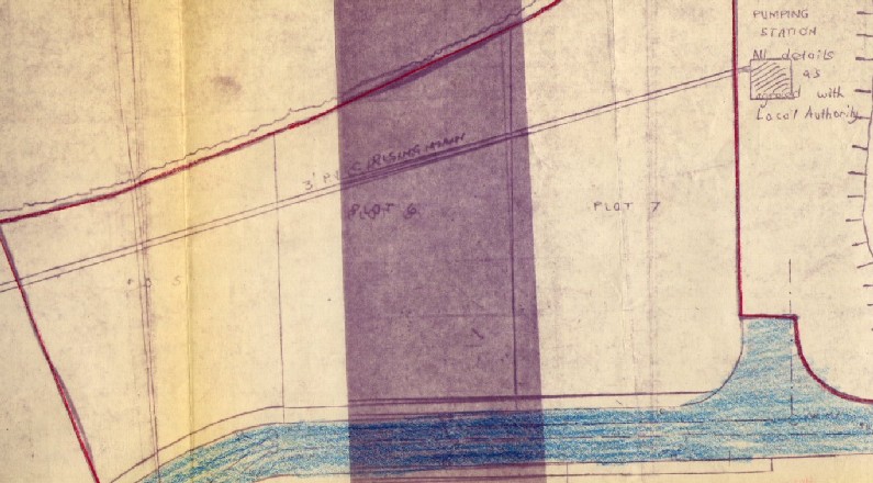 A plan diagram of the road before it was built